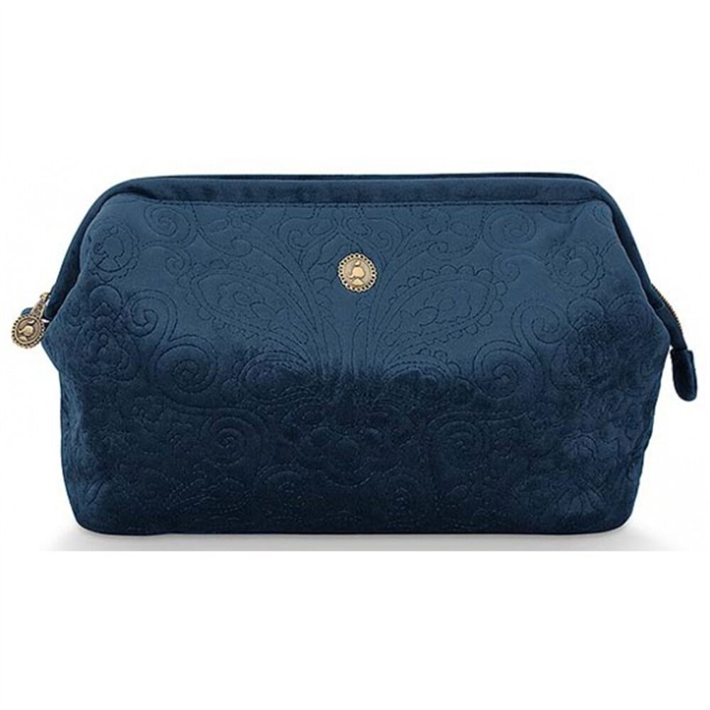 PiP Bolsa XL Veludo Quiltey Days Azul 30x20.7x13.8cm