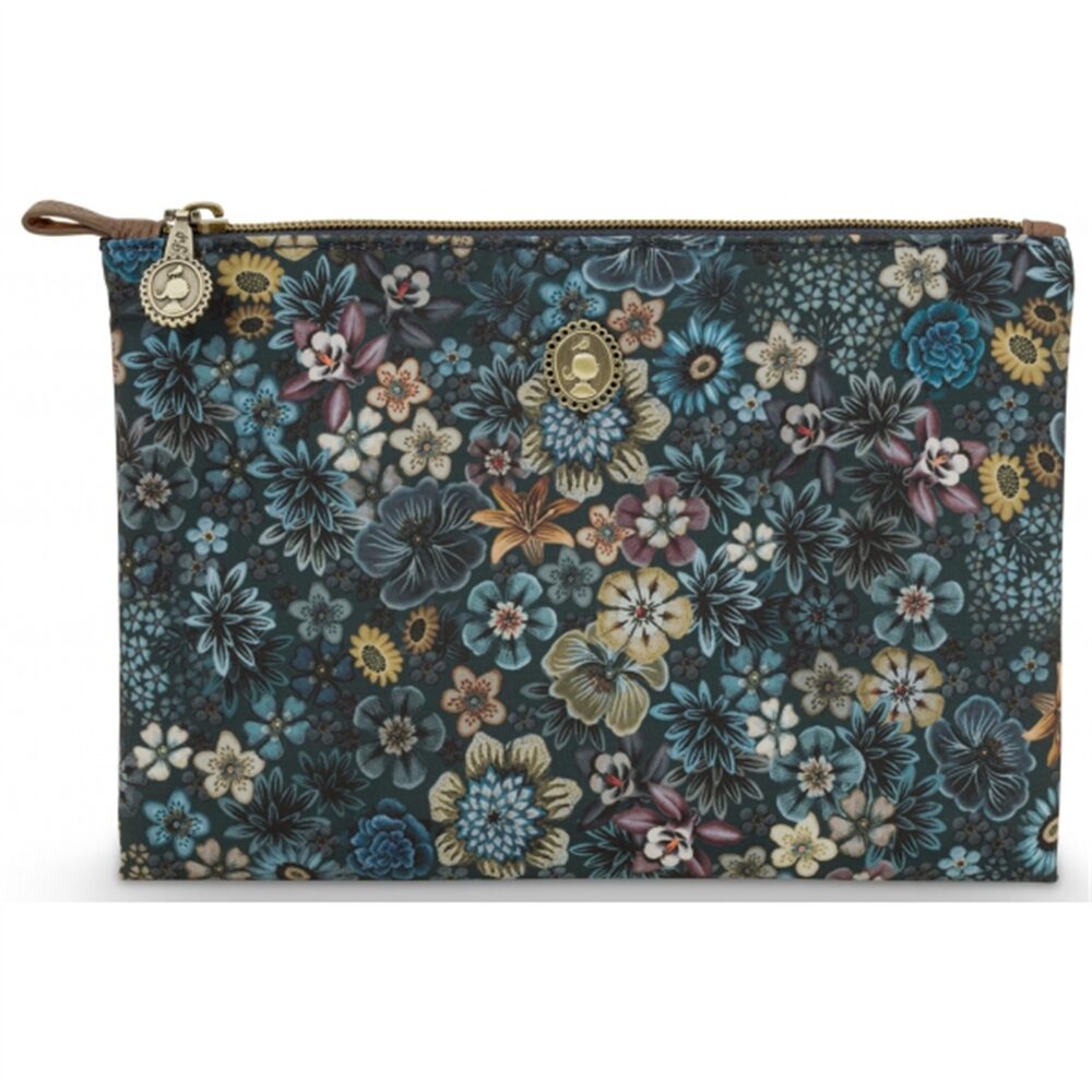 PiP Charly Bolsa Cosméticos flat Medio Tutti i Fiori Azul 24