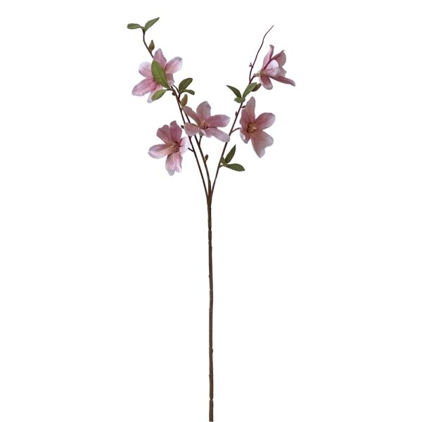Plantas Artificiais Magnolia Rosa 64cm