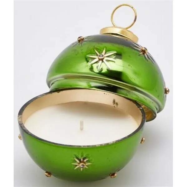 Vela Bola de Natal 9cm verde