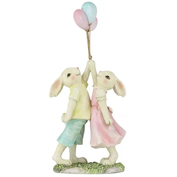 Estatua Coelho com Balão 22,5cm