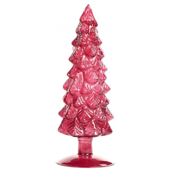 Arvore em vidro rosa peq.