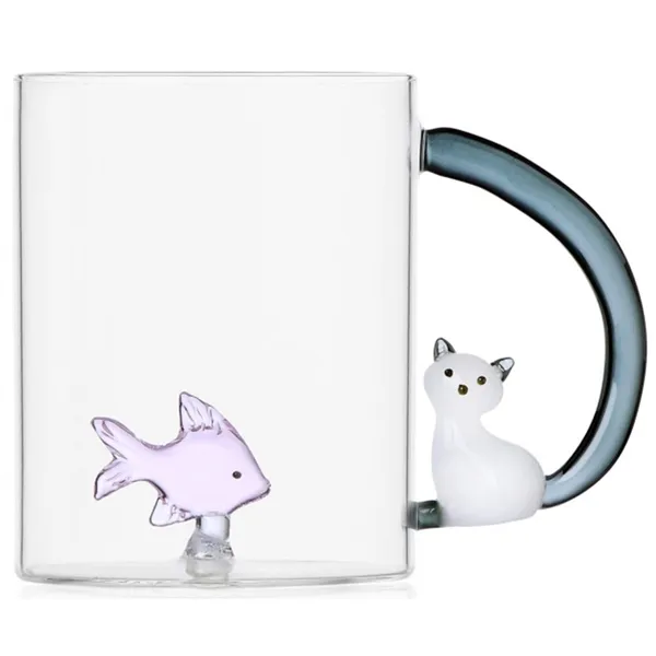 Caneca Tabby Cat Peixe e Gato pega fumada