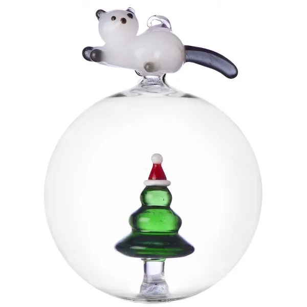 Bola c/Gato e Arvore Natal