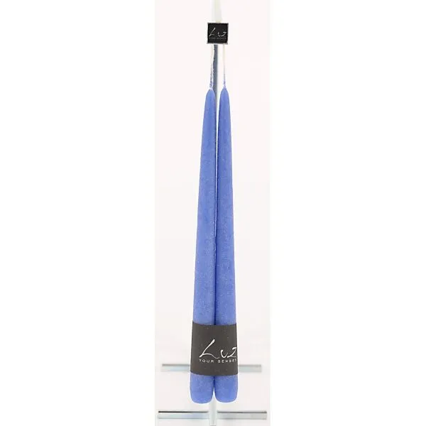 Vela Azul Cobalto 30cm x 2.5 cm conj.2