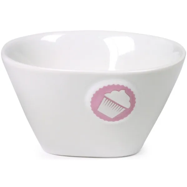 Lilys Cup Cake - Taça branca logo rosa Ø9,5cm