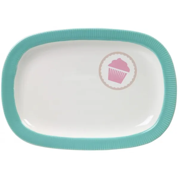 Lilys Cup Cake - Prato para bolos rectangular verde