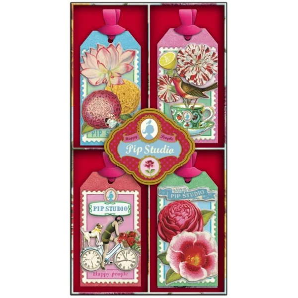 PiP Studio Flowerland - Caixa com etiquetas 3D 8pcs