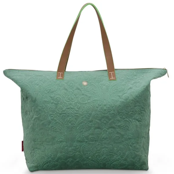 PiP Studio Saco Tote Veludo Days Verde 66x20x44cm