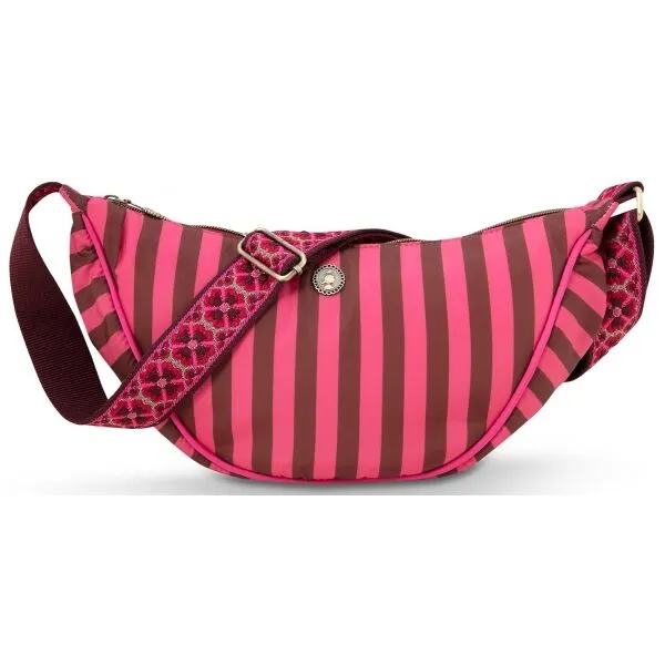 PiP Bolsa Marcial Meia Lua Freya Stripe Rosa 34x10x16cm
