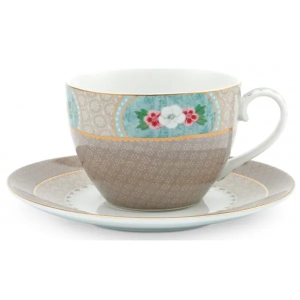 PiP Studio Blushing Birds - Chávena Capucino Khaki 280ml