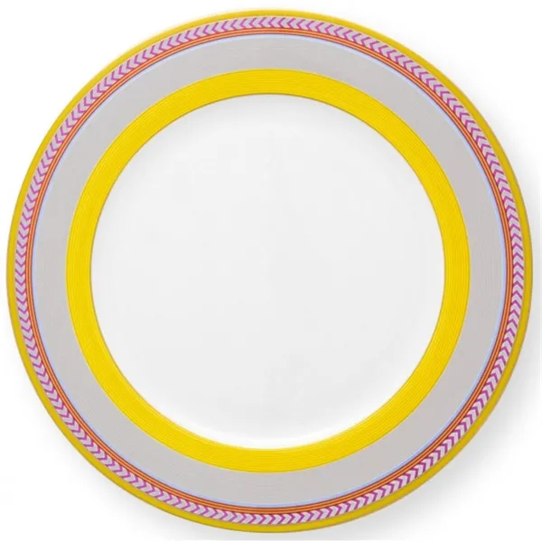PiP Chique Prato Riscas Amarelo Prato 28cm