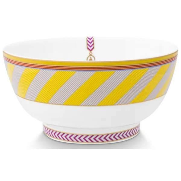 PiP Chique Taça Riscas Amarelo 18cm