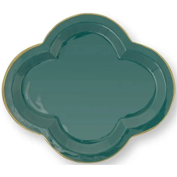 PiP Studio Travessa Metal Fancy Grande Verde Escuro 31x36cm