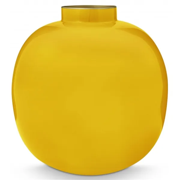 PiP Vaso metal Amarelo 23cm