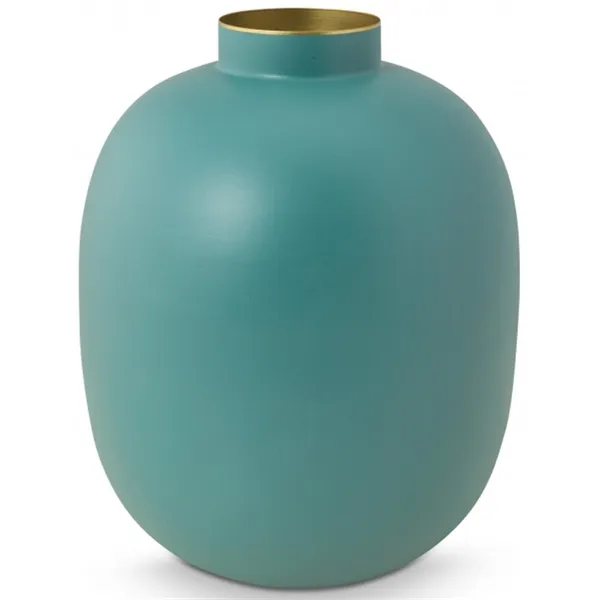 PiP Studio Vaso Metal Azul Claro 32cm