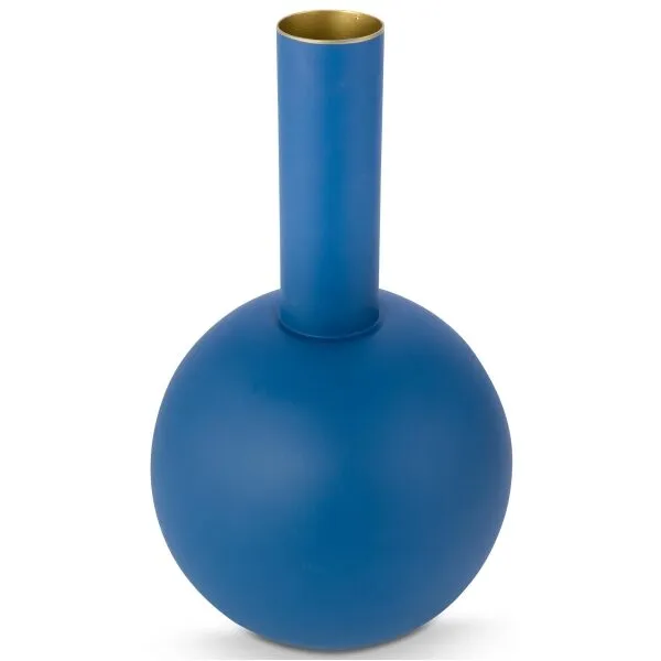 PiP Vaso Metal Azul Matt 24.5x42cm