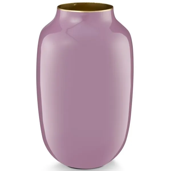 PiP Studio Vaso Metal Oval Lilás 30cm