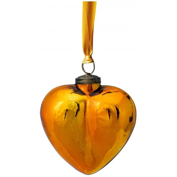 PiP Studio Ornamento Vidro Coração Amarelo 12.5cm