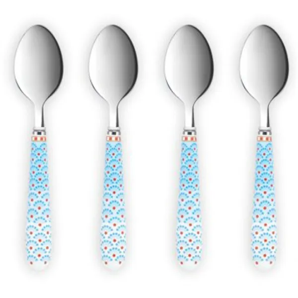 PiP Studio Floral Set/4 Colheres de Chá Azul