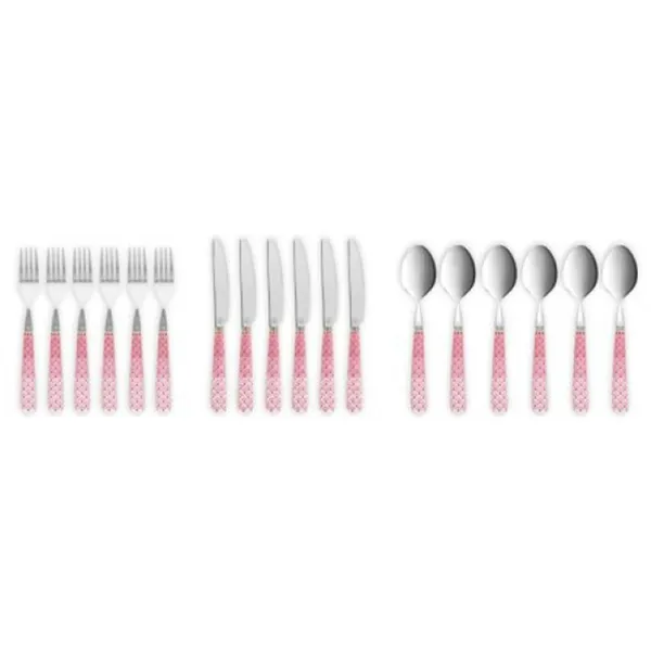 PiP Studio Floral Set/18 pcs talheres Rosa