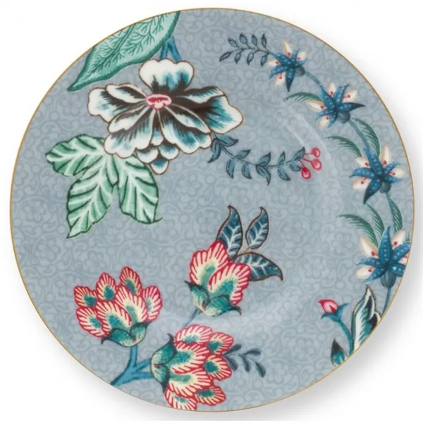 PiP Studio Flower Festival Prato Petit Four Azul Claro 12cm