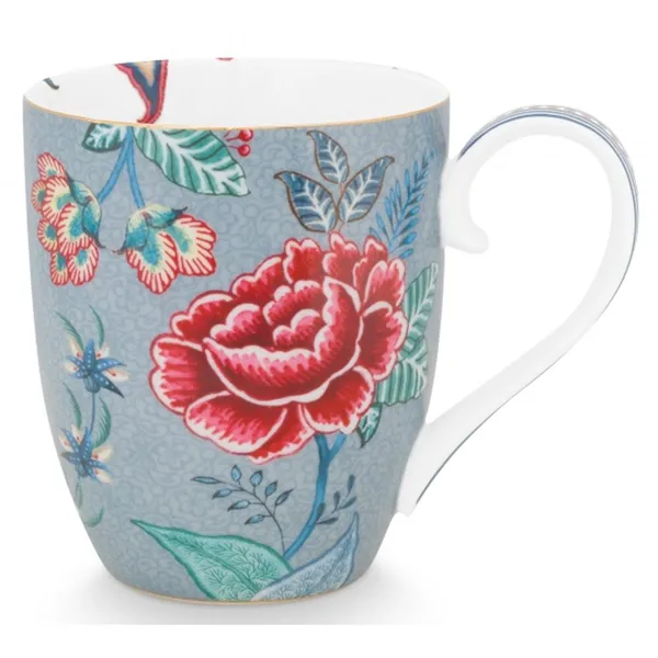 PiP Studio Flower Festival Caneca XL Azul Claro 450ml
