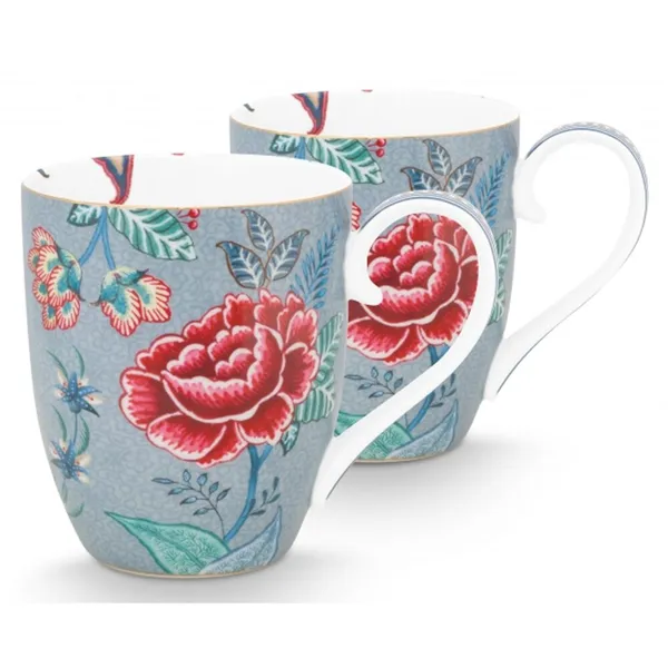 PiP Studio Flower Festival Conj2 Cancecas XL Azul Claro 450m