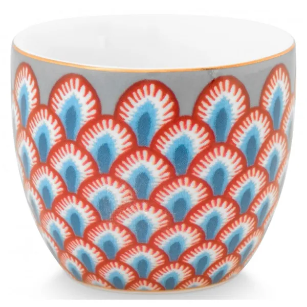 PiP Studio Flower Festival Scallop Copo Ovos Vermelho-Azul C