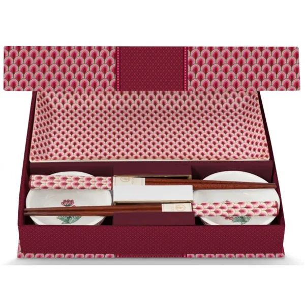 PiP Studio Conjunto Sushi Oriental Flower Festival Rosa Escu
