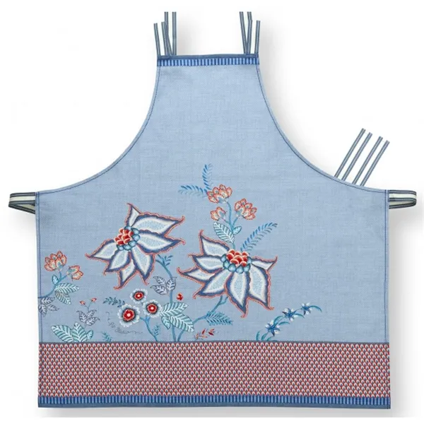 PiP Studio Flower Festival Avental Azul 85x88cm