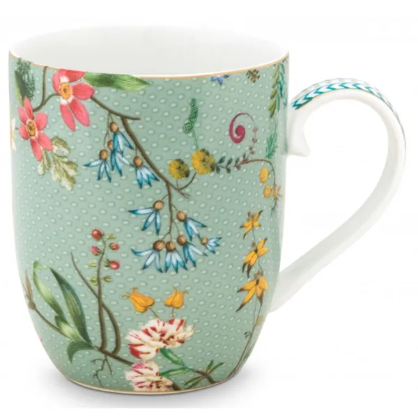PiP Studio Jolie Caneca Pequena Flowers Azul 145ml