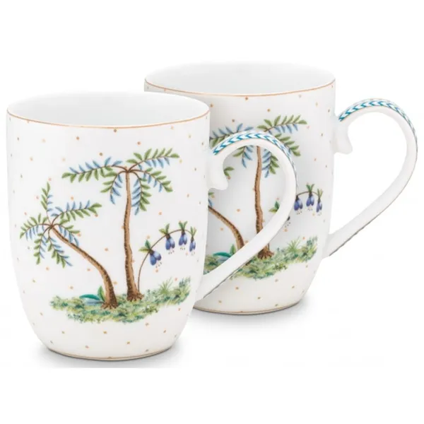 PiP Studio Jolie Conj.2 Canecas Pequenas Dots Ouro 145ml