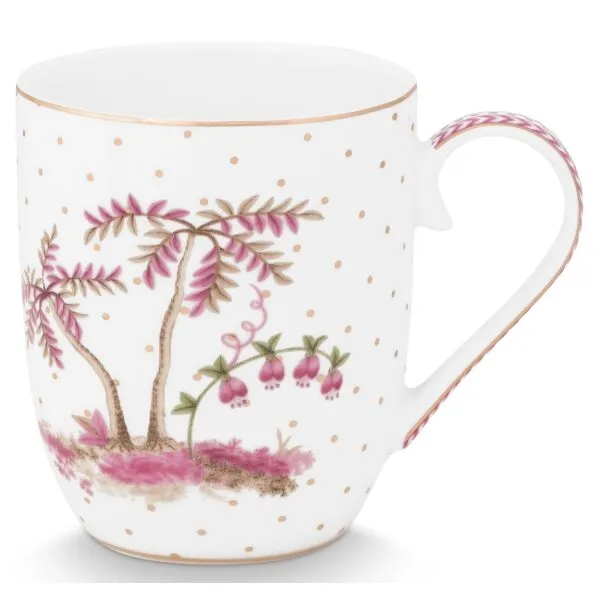 PiP Studio Jolie Caneca 145ml Dots Gold Rosa