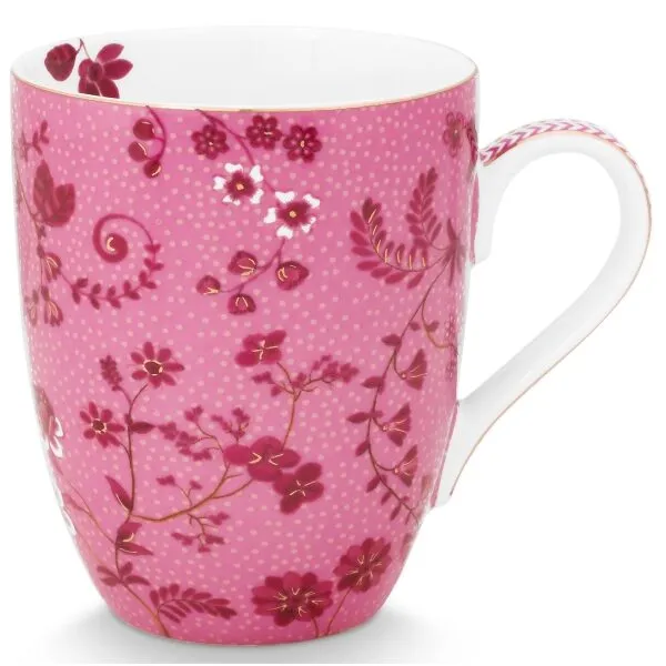 PiP Studio Jolie Caneca 350ml Flowers Rosa