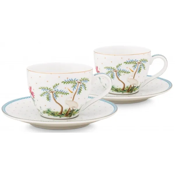 PiP Studio Jolie Conj.2 Chavenas Expresso c/Pires Dots Ouro