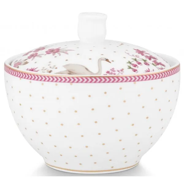 PiP Studio Jolie Açucareiro Dots Gold Rosa 300ml