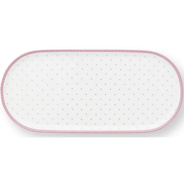 PiP Studio Jolie Travessa Dots Gold Rosa 25x12cm