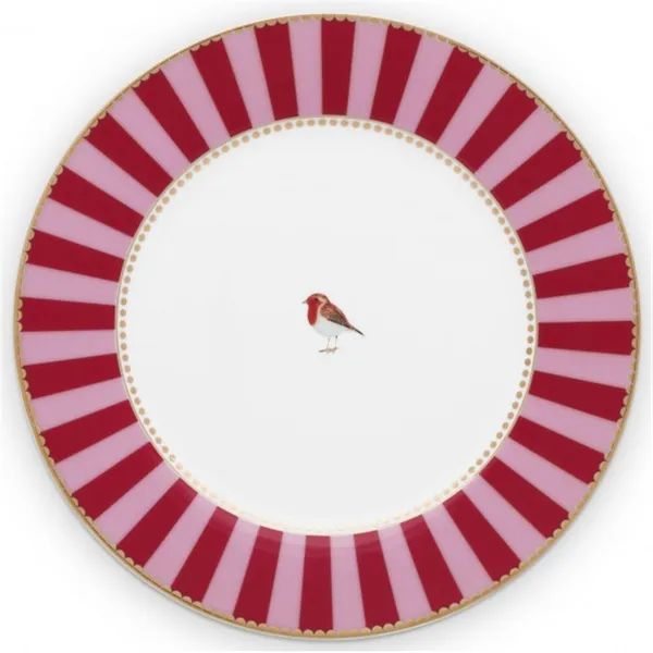 PiP Love Birds Prato riscas Vermelho-Rosa 21cm