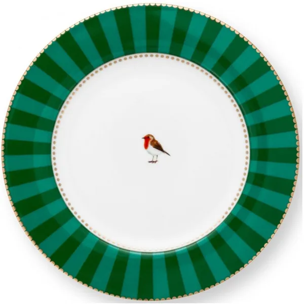 Pip Love Birds Prato Riscas Esmeralda Verde 17cm