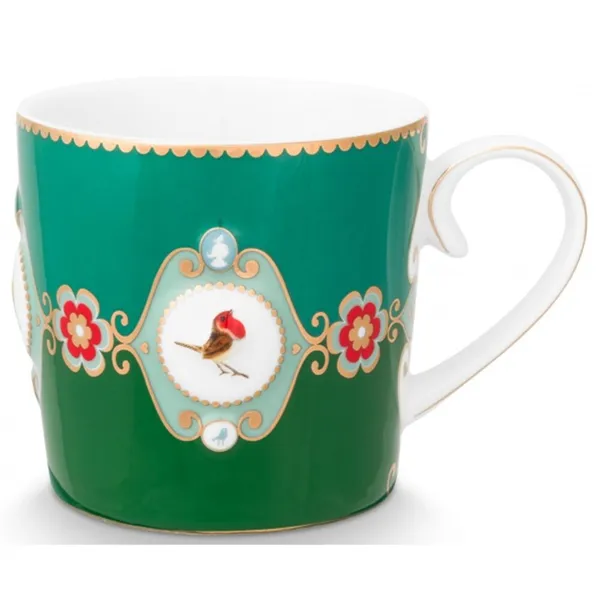 Pip Love Birds Caneca peq Medallion Esmeralda Verde 150ml