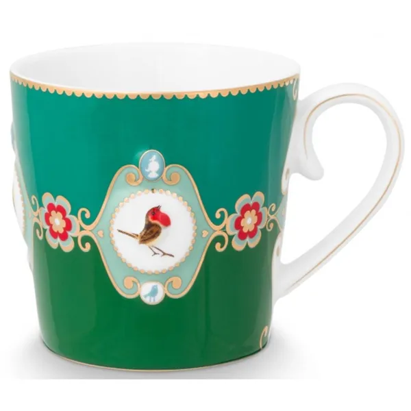 Pip Love Birds Caneca Gr Medallion Esmeralda Verde 250ml