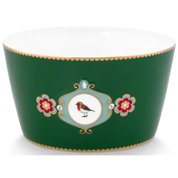 PiP Love Birds Taça Medallion Verde Escuro 15cm