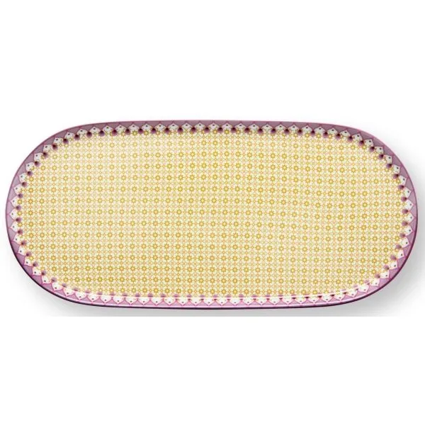 Pip Lily&Lotus Travessa pequena Tiles Amarelo 25x12cm