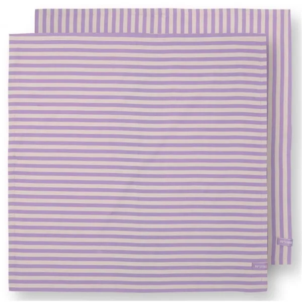 Pip Lily&Lotus Conj 2 Toalhas Chá Risacas Lilás 65x65cm