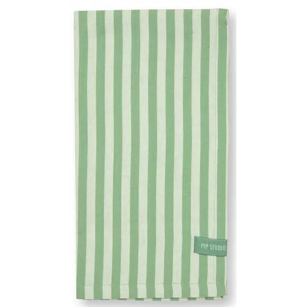 Pip Lily&Lotus Conj 2Toalhas de Chá Riscas Verde Claro 65x65