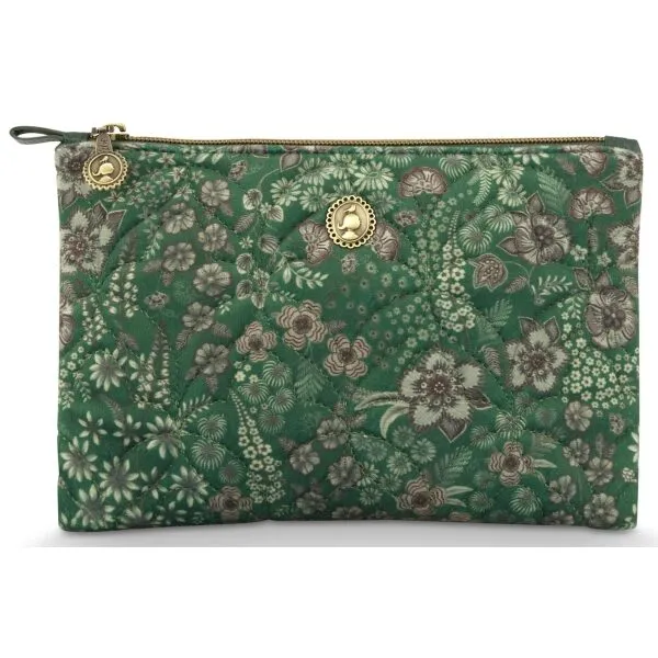 PiP Bolsa Cosm Flat M Charly Quilted Daisy Dreams Verde 24x1