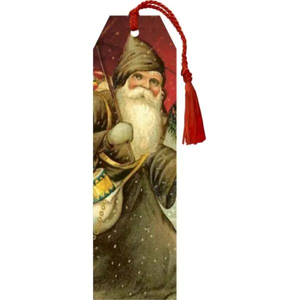 Marcadores de Livros 5x17com fita Colagem de Natal