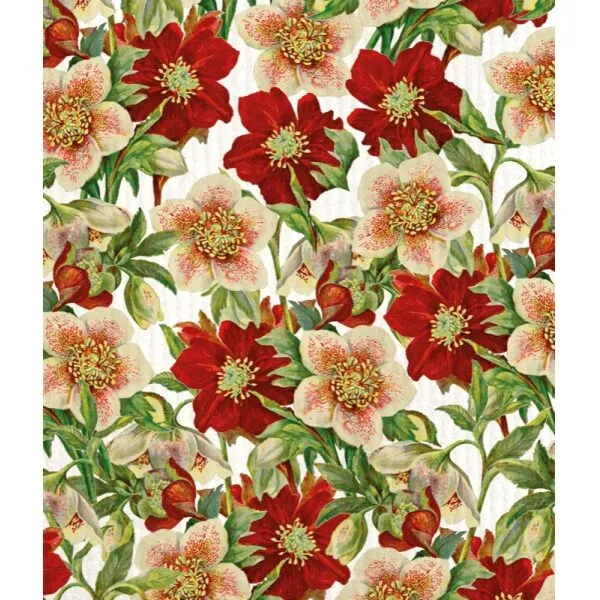 Pano de Loiça 17x20cm Flores de Natal
